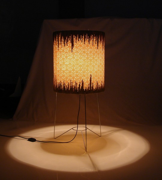 Lamp developed for the craftsman, palm leaf weaving (4)
