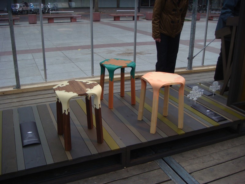 PlasticNature stools at Dutch Design Award exposition, nominated (1)