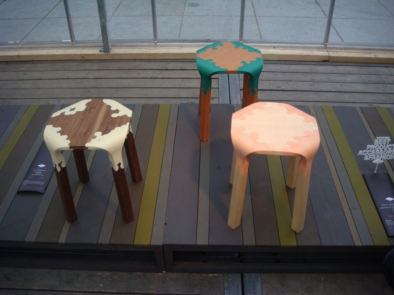PlasticNature stools at Dutch Design Award exposition, nominated (2)